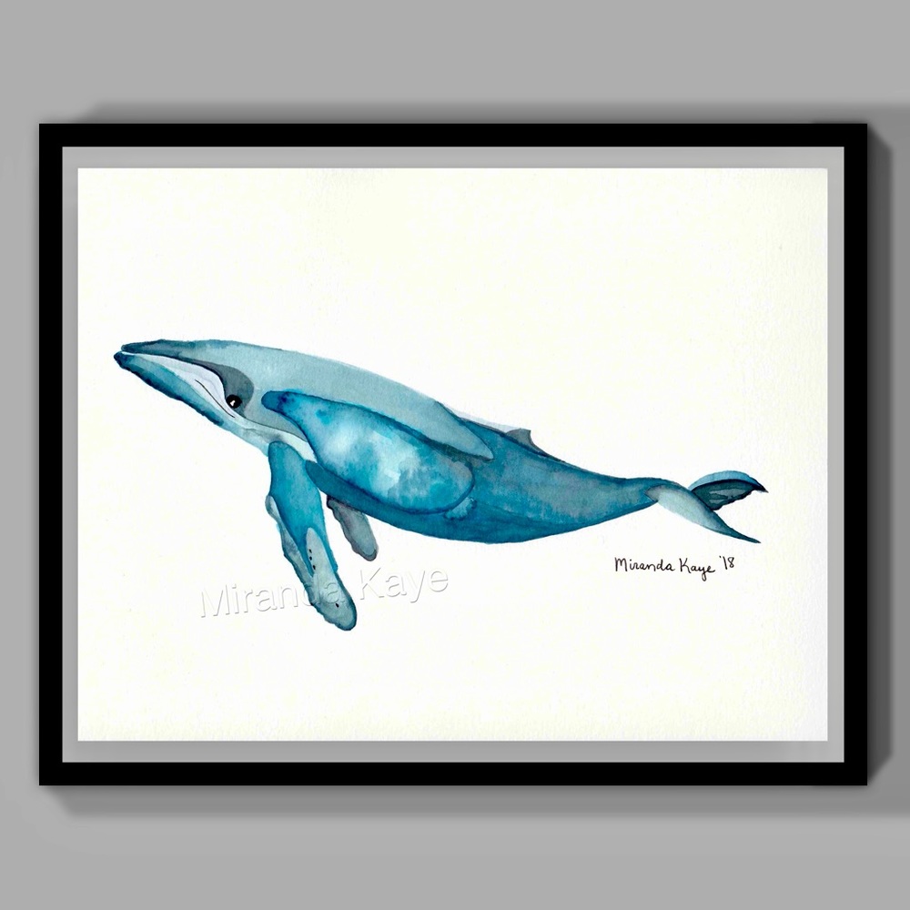 ‘DEEP BLUE’ Original hand painted watercolor painting on arches paper